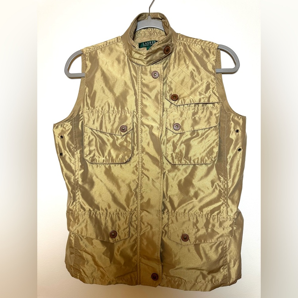 Ralph Lauren Gold Utility Vest - Picture 2 of 4